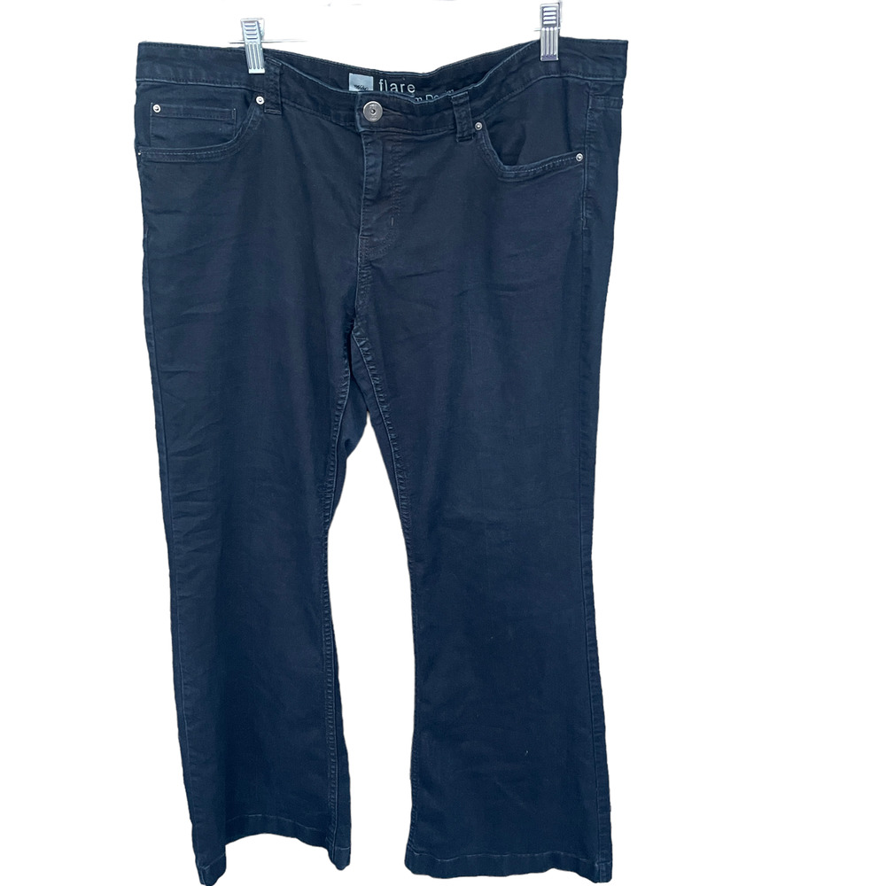 Mossimo Flare Black Jeans Fit 3‎ Womens Plus Size 16